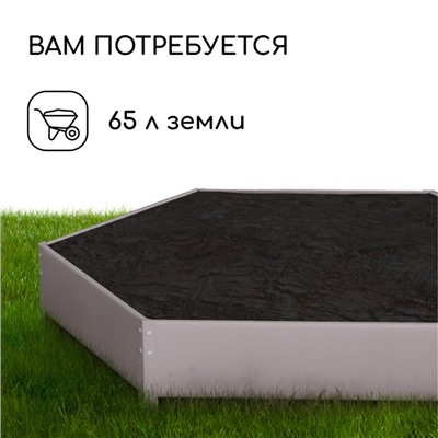 Клумба оцинкованная, d=80 см, высота бортика 15 см, Greengo