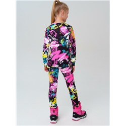 Термокомплект трикот. для девочек: фуфайка (футболка) с длин. рук, брюки