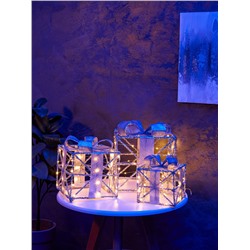 Фигура световая «Кубы серые», 25×20×15 см, 90 LED, батарейки ААх8 (не в компл.), свечение тёплое белое