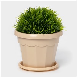 Горшок для цветов с поддоном Доляна «Эрика», 0.7 л, цвет пудровый