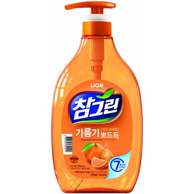 LION CHARM Green Средство для мытья посуды, овощей и фруктов (Японский мандарин) 1000 г