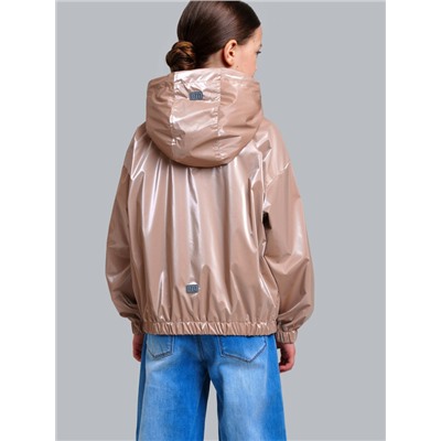 Куртка текстильная с полиуретановым покрытием для девочек (ветровка)