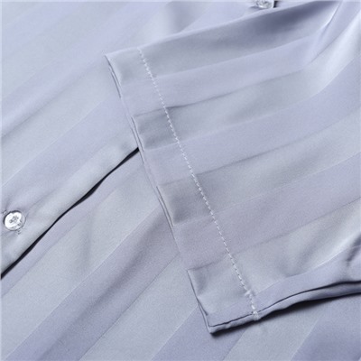 Пижама женская (рубашка, шорты) KAFTAN «Полоска», размер 40-42, голубая