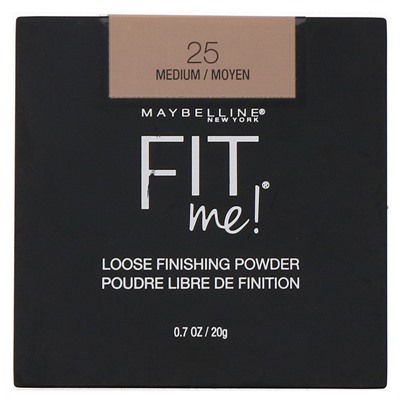 Maybelline, Fit Me, рассыпчатая пудра, оттенок 25 «Бежевый», 20 г