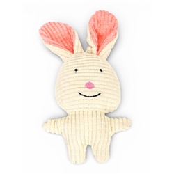 Мягкая игрушка для собак «Заяц», 26.5 с, с пищалкой, белая