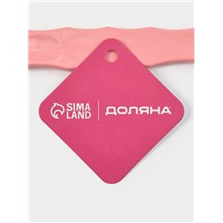 Щётка банная на ручке Доляна, массажёр, 33×6 см, розовая