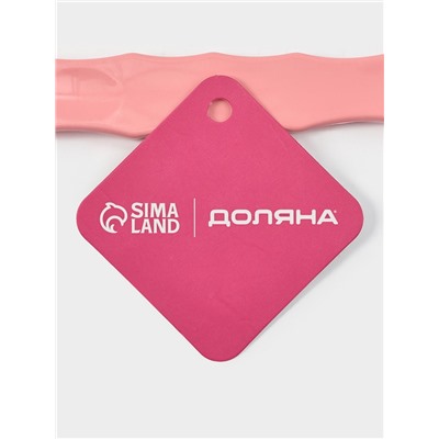 Щётка банная на ручке Доляна, массажёр, 33×6 см, розовая