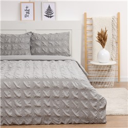 Постельное бельё 1.5-спальное LoveLife Texture: gray, микрофибра