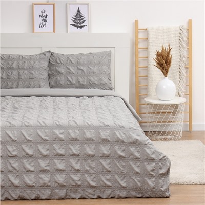 Постельное бельё 1.5-спальное LoveLife Texture: gray, микрофибра