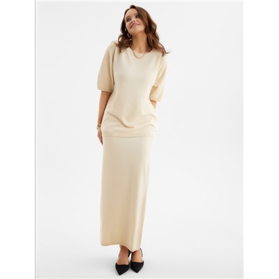 Футболка женская MIST, размер 42-44, бежевая