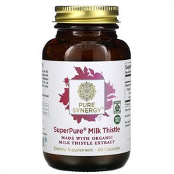 Pure Synergy,  Super Pure, органический экстракт расторопши, 60 капсул