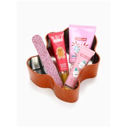 Новогодний подарочный набор косметики: крем для рук, бальзам для губ, пилочка для ногтей, URAL LAB