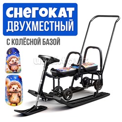 Игрушка Снегокат детский 507 "TWINS BABY Wheel" для двоих (Ёжики)