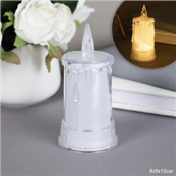 Свеча светодиодная 12х6 см / VFR-119 /уп 12/480/ прозрачная