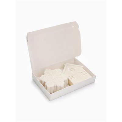 Подарочный набор новогодний: бомбочка снежинка и фигурная свеча дом, URAL LAB