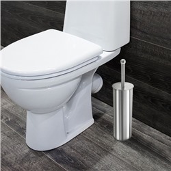 Ёршик для унитаза с подставкой, 9.5×9.5×37 см, хром