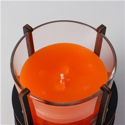 Ароматическая свеча в стакане на подставке Ripe orange, 10×9.5 см, 150 г, апельсин