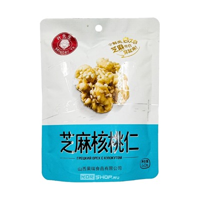 Грецкие орехи с кунжутом Mister Ye, Китай, 60 г. Срок до 19.03.2026. АкцияРаспродажа