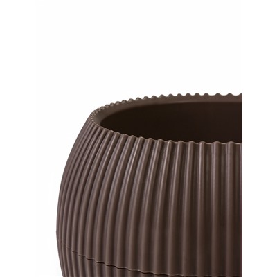 Кашпо для цветов «Пиканто», 1.3 л, 28×11.5×9 см, пластиковое, коричневое