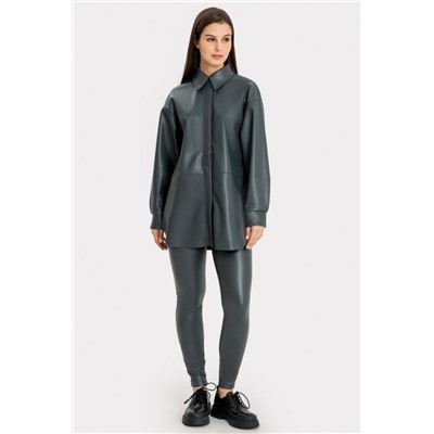 Брюки женские 182362 Экокожа (Полынь)