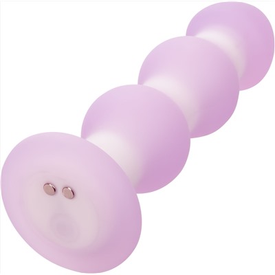Сиреневая анальная пробка-ёлочка Beaded Probe - 10,7 см.