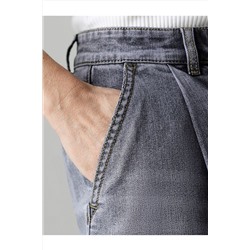 Широкие джинсы с защипами из эластичного денима VILATTE, 1230655