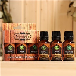 Набор эфирных масел «Добропаровъ» пихта, мята, эвкалипт, 3 шт. по 17 мл