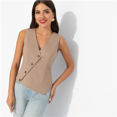 Жилет с асимметричной линией пуговиц, Секрет роскошного образа