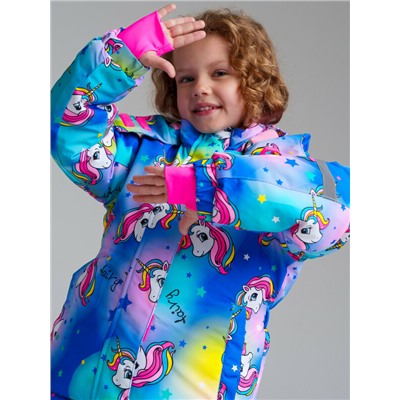 Комплект текстильный с полиуретановым покрытием для девочек: куртка, полукомбинезон