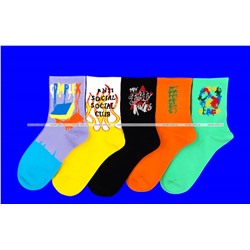 Ангел ЦВЕТНЫЕ носки женские с принтом арт. 2271-2