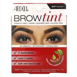 Ardell, Brow Tint, Soft Black, 5 Piece Set
