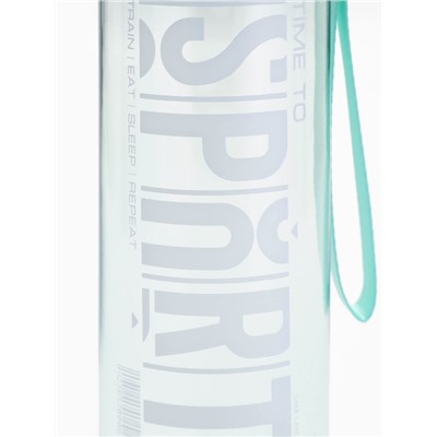 Бутылка для воды пластиковая Sport, 600 мл, голубая