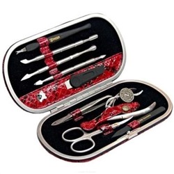 Zinger Маникюрный набор + подарок / MSFE-601-3 S, 9 предметов, в ассортименте 6956