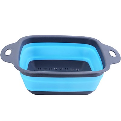 31490-2 Дуршлаг силикон с ручками, СИНИЙ.MB (х60)