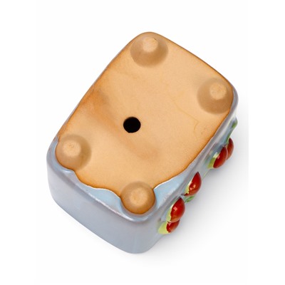 Декоративный горшок для цветов «Вишни», 9×7×8 см, керамический, Greengo