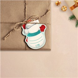 Шильдик новогодний декоративный на подарок «Поверь в сказку», 6.5×8 см