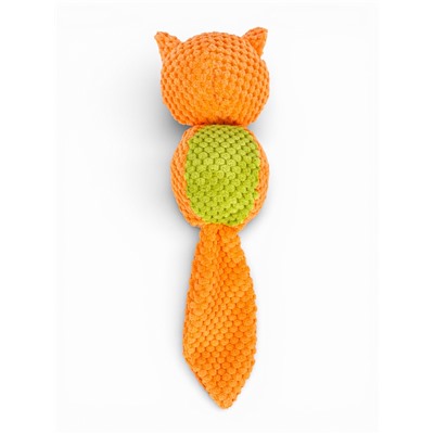 Мягкая игрушка для собак «Белка», 36 см, с пищалкой, оранжевая