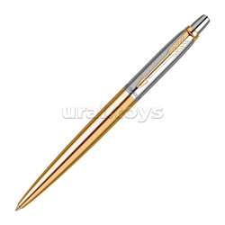 Ручка шариковая "Jotter Gold/Stainless Steel GT", синяя, 1,0мм, кноп., подарочная упаковка