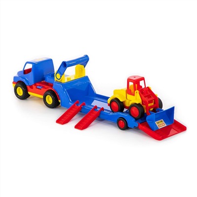 320867 Wader "КонсТрак", автомобиль-трейлер + "Базик", погрузчик (в коробке)
