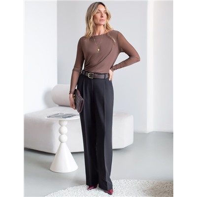 Джемпер с прозрачными рукавами