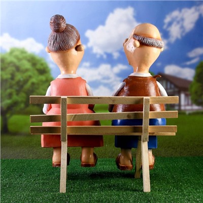 Садовая фигура из полистоуна «Бабка с дедкой», 54×48×22 см