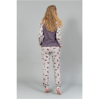 Женская пижама с брюками и кофтой 144