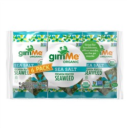 gimMe, Premium Roasted Seaweed, Sea Salt , 6 Pack. 0.17 oz (5 g) Each