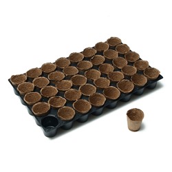 Набор для рассады: торфяной горшок 6×6 см, кассета на 40 ячеек, Greengo