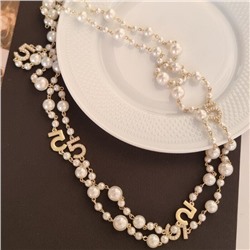 Колье с жемчугом на шею бижутерия, вставка: исск.жемчуг, арт.001.701