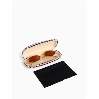 Футляр для очков на хлопушке, с принтом, размер 16×6×3.5 см, коричневый