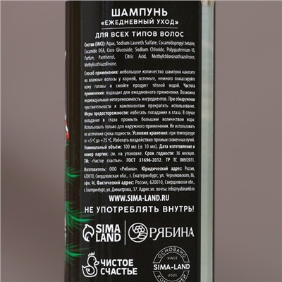 Подарочный набор новогодний «Лучшему из лучших»: гель для душа и шампунь для волос, 2×100 мл, Чистое счастье