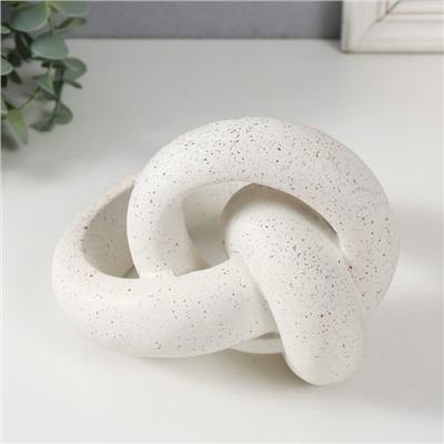 Фигурка полистоун «Абстрактный узел», белый с чёрными вкраплениями, 16.5×15×13 см