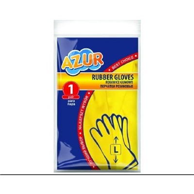 Перчатки резиновые Azur L 12пар9211