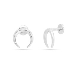Серьги из серебра без вставки, Ю-25035р